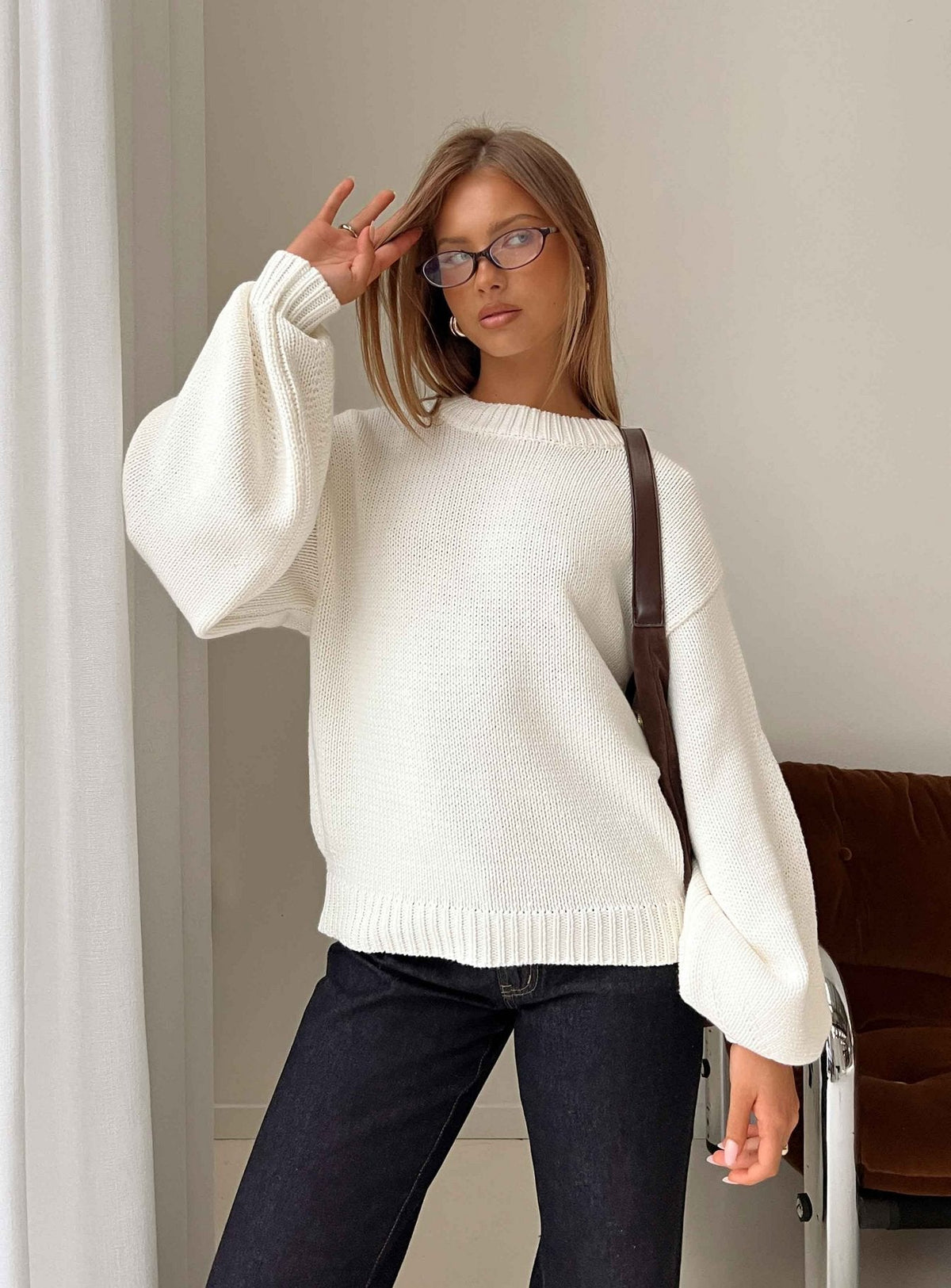Eliza Sweater White