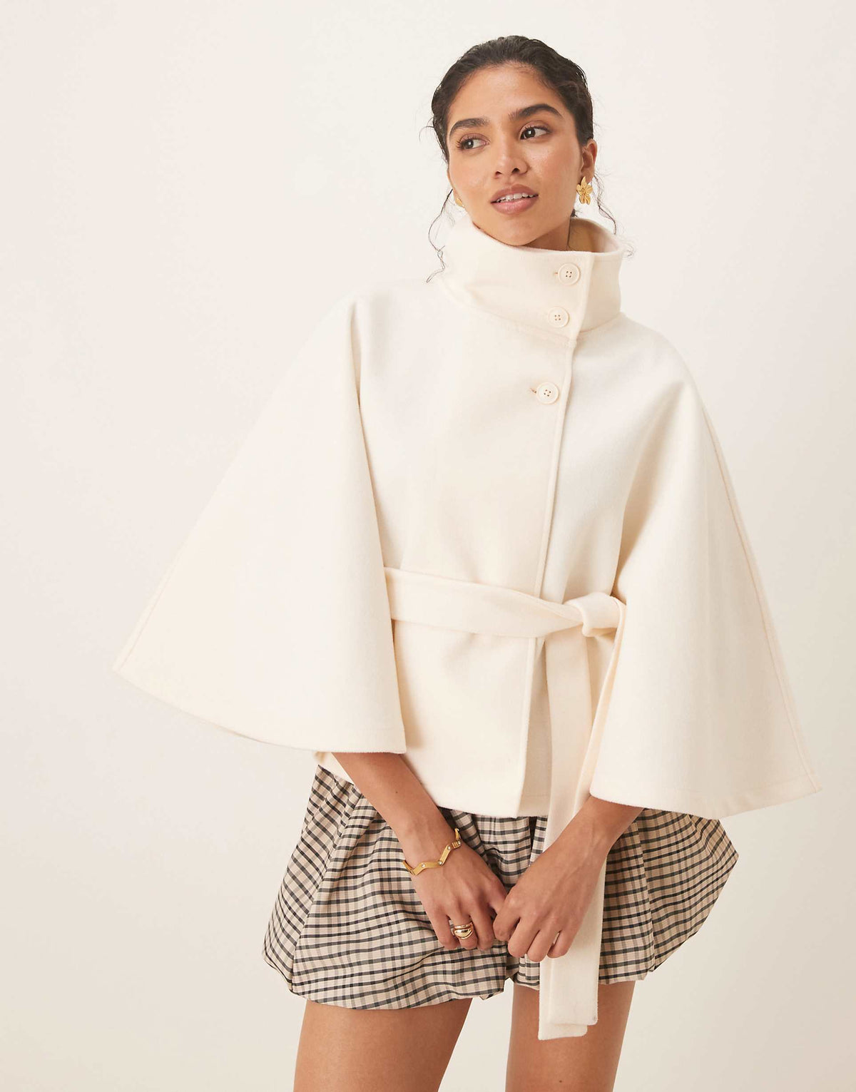 Selma Cape Jacket Cream