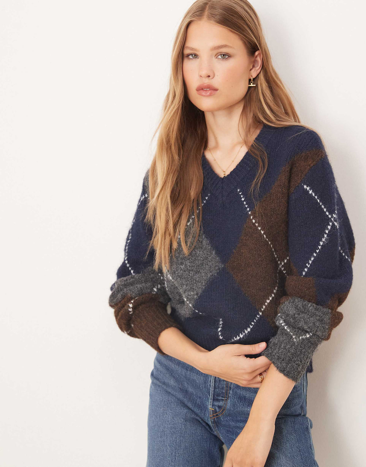 Preppy Knit Sweater Navy