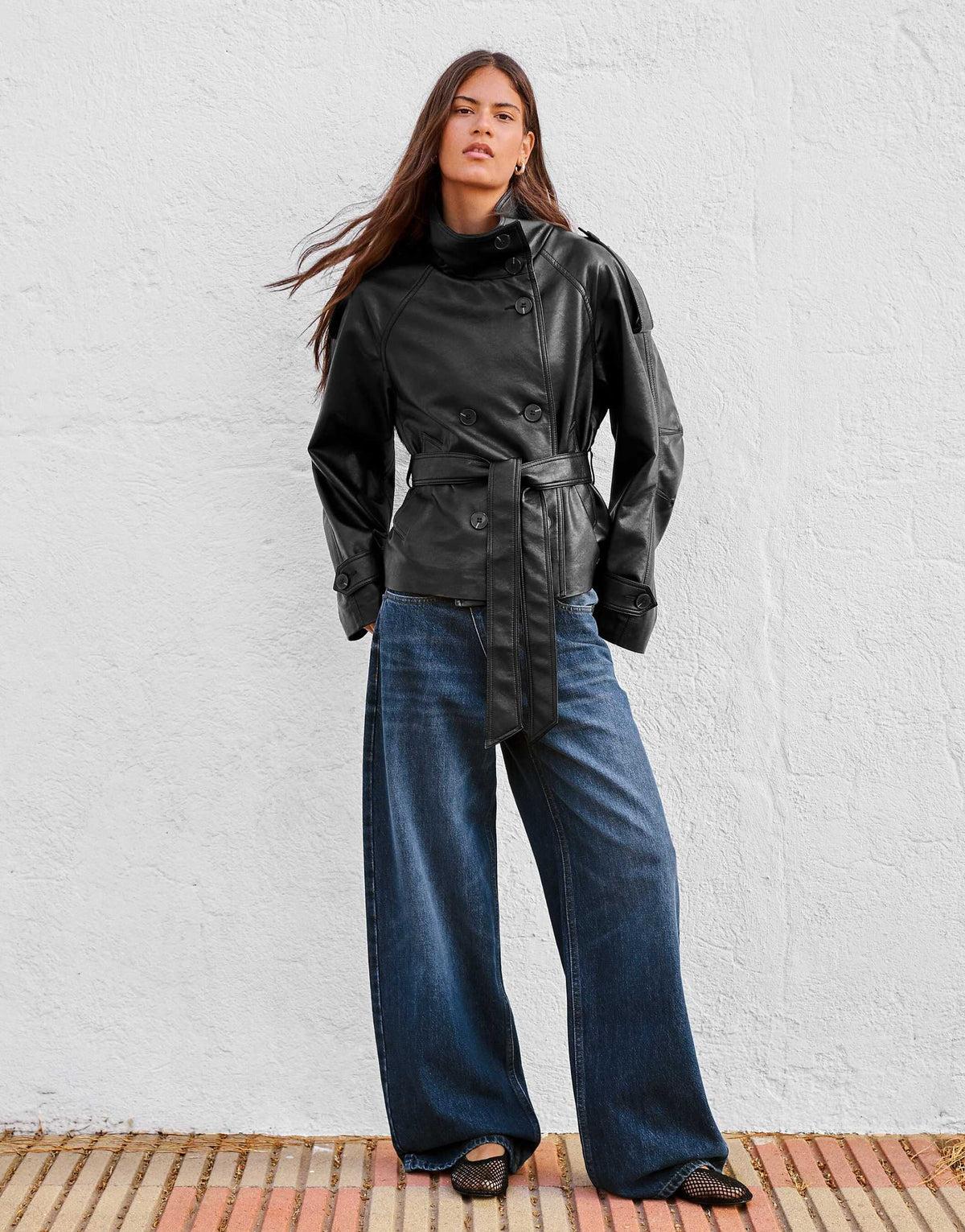 Ondrea Trench Jacket Black