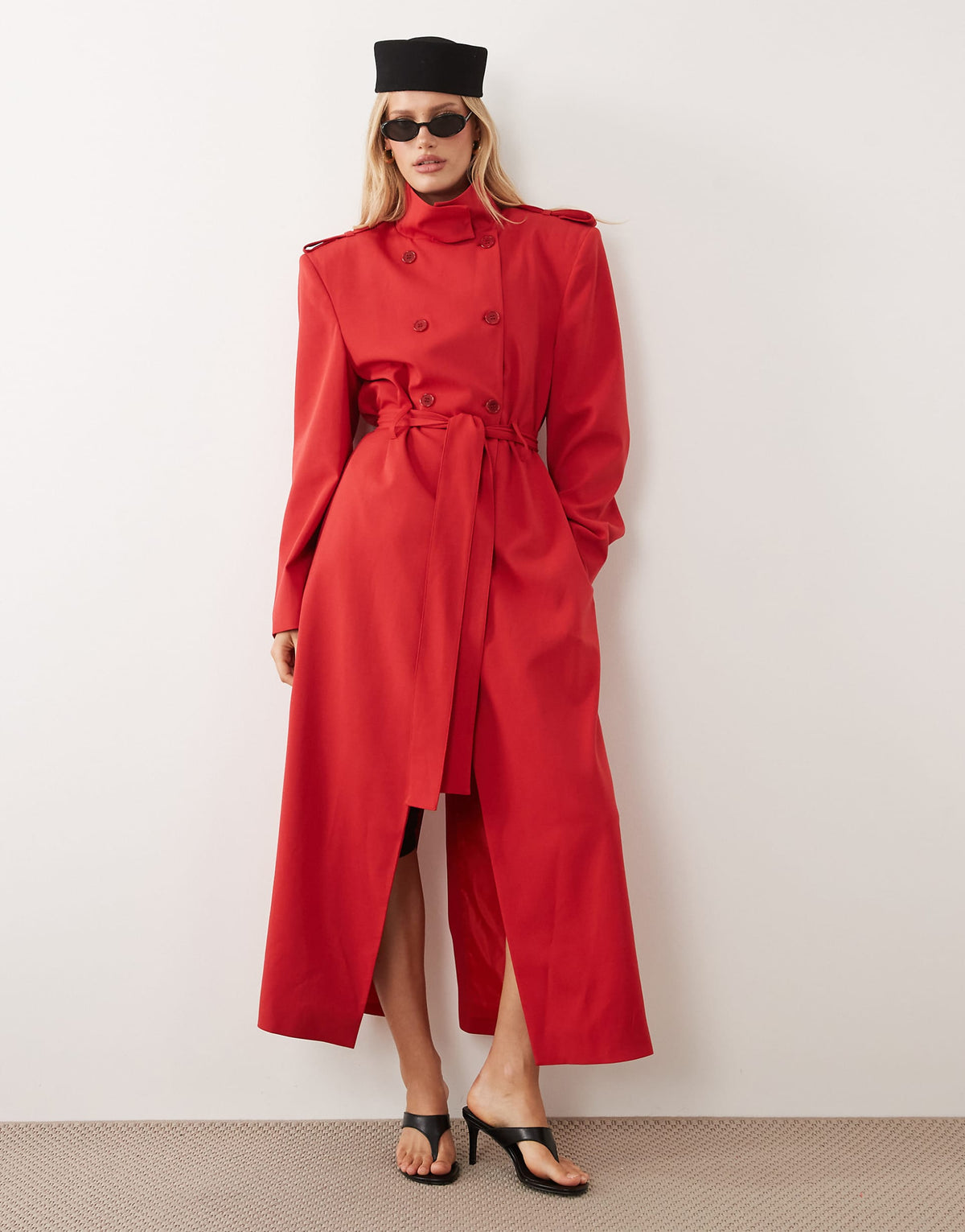 Carmine Trench Coat