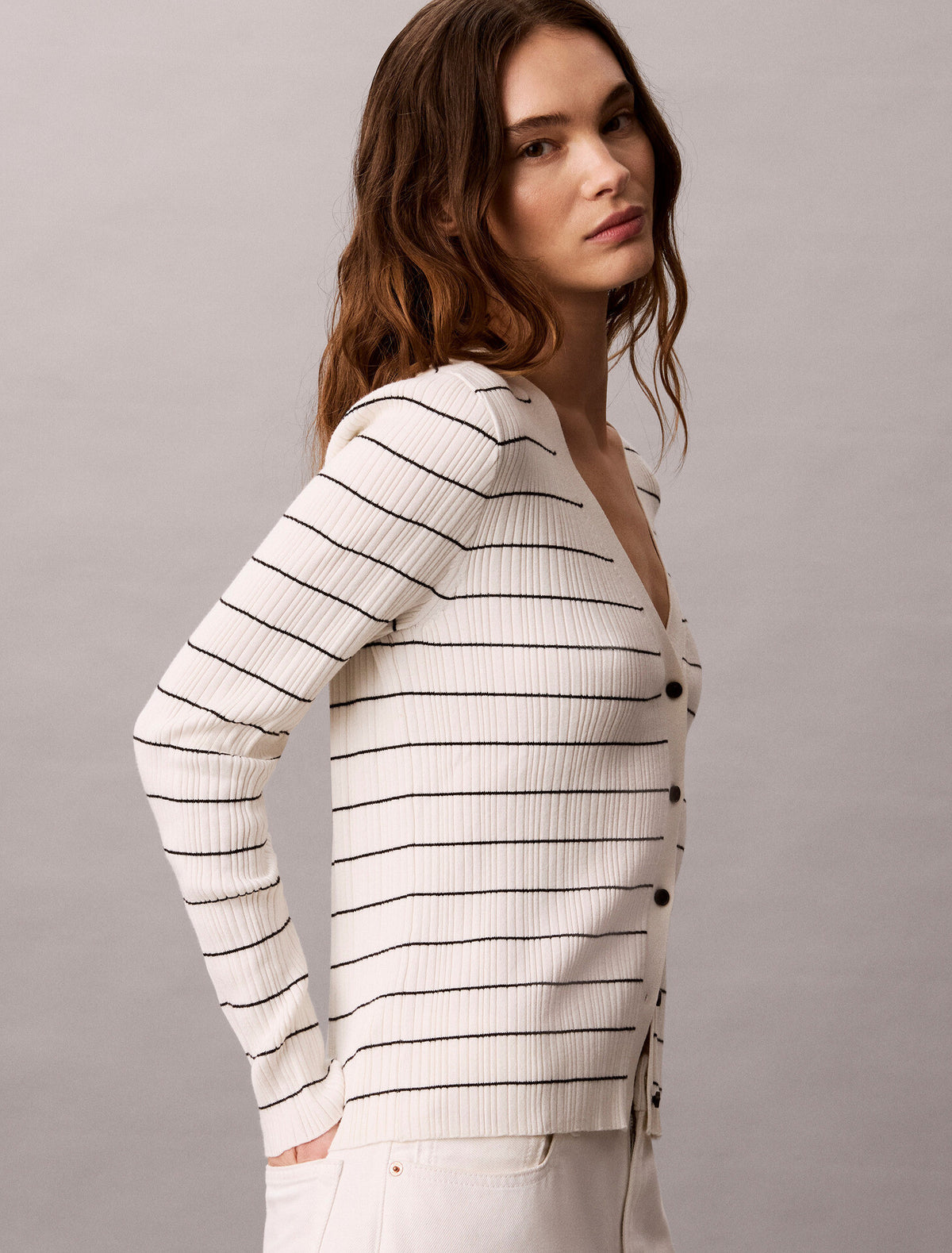 Aimee Stripe Cardigan