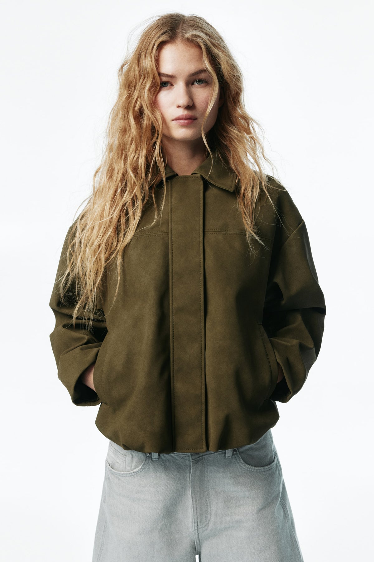 Ellie Bomber Jacket Olive Green