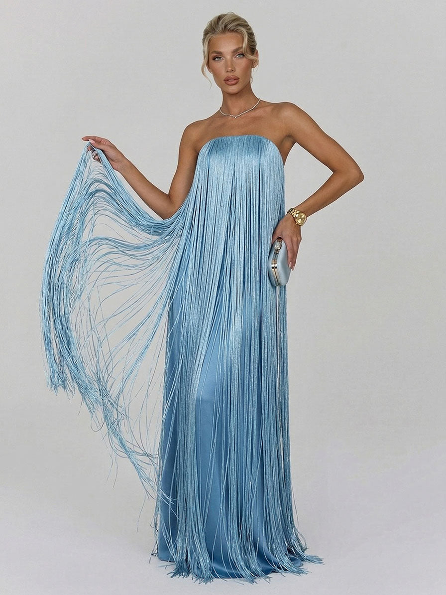 Odalynn Fringe Maxi Dress