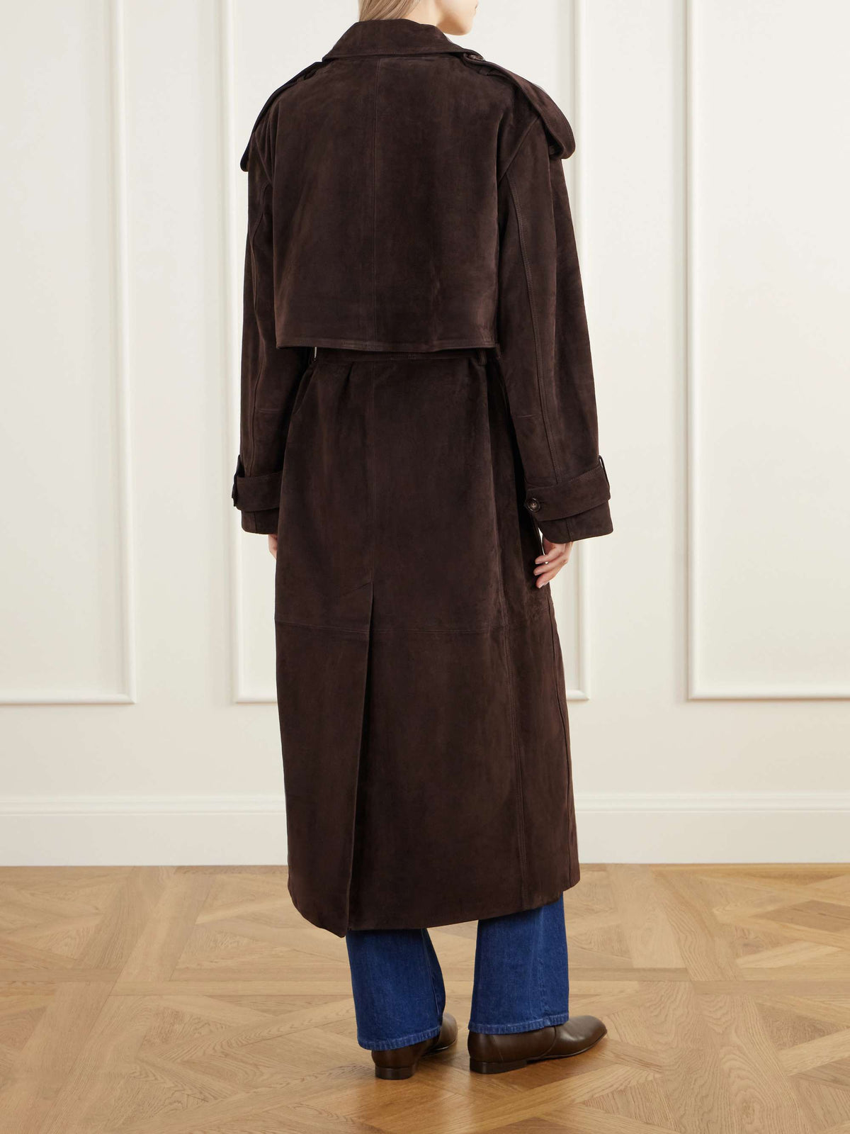 Valeriane Suede Trench Coat