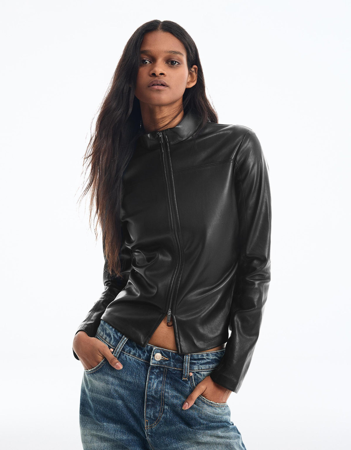 Wendeline Faux Leather Shirt