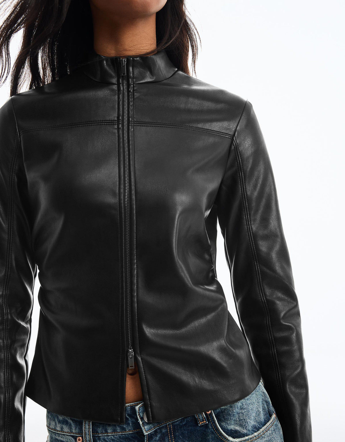 Wendeline Faux Leather Shirt