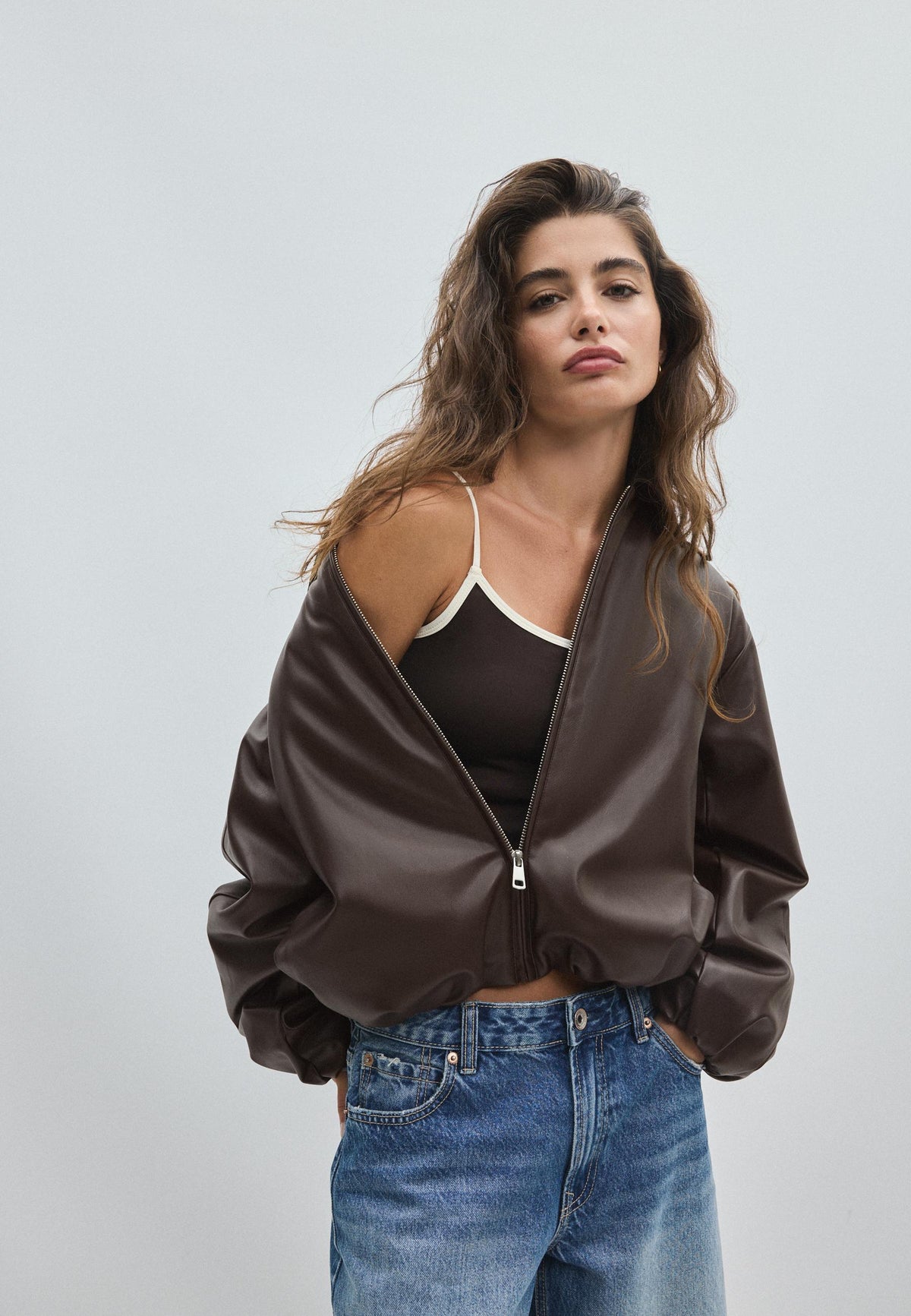 Romy Bomber Jacket Brown