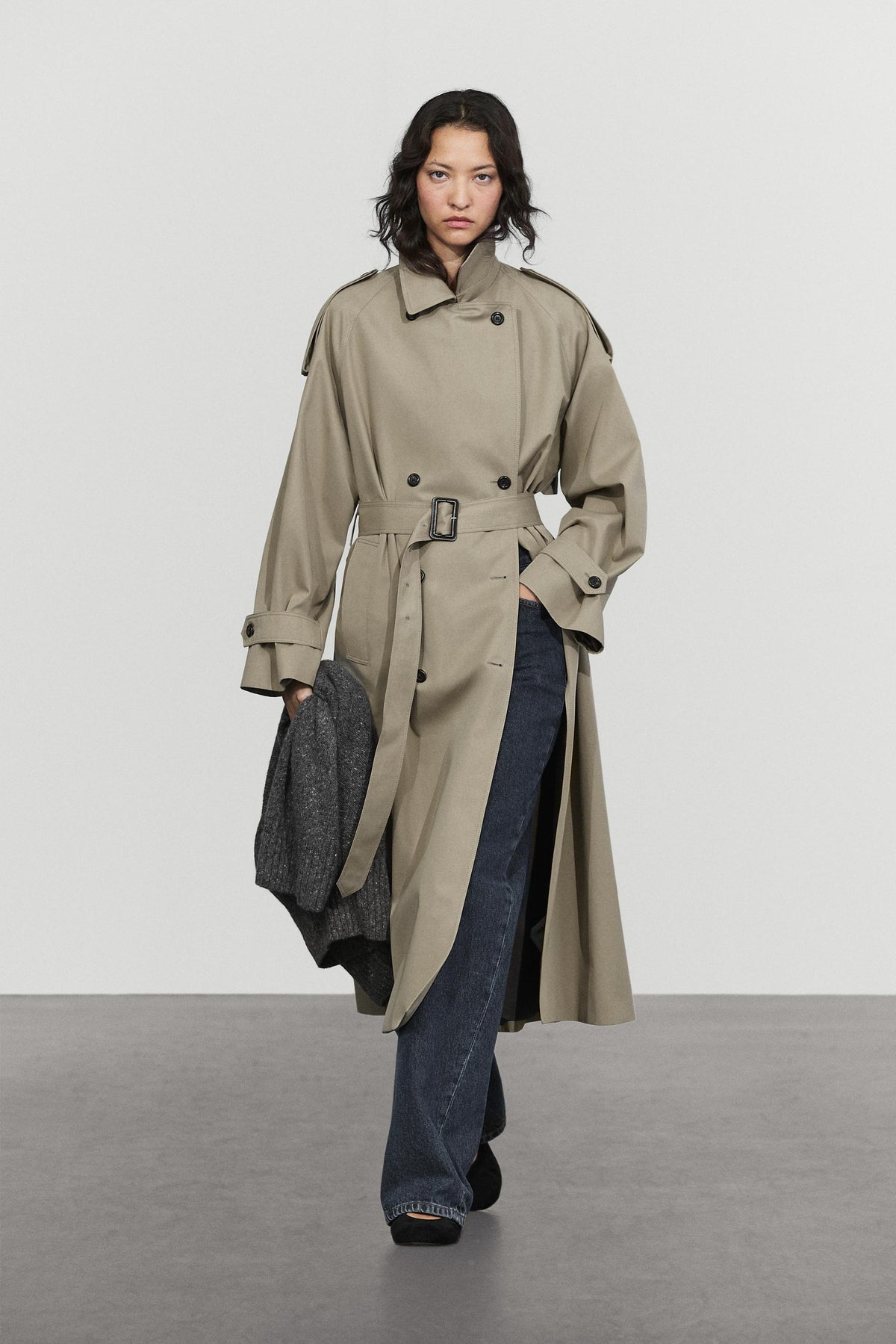 Latte Trench Coat Beige