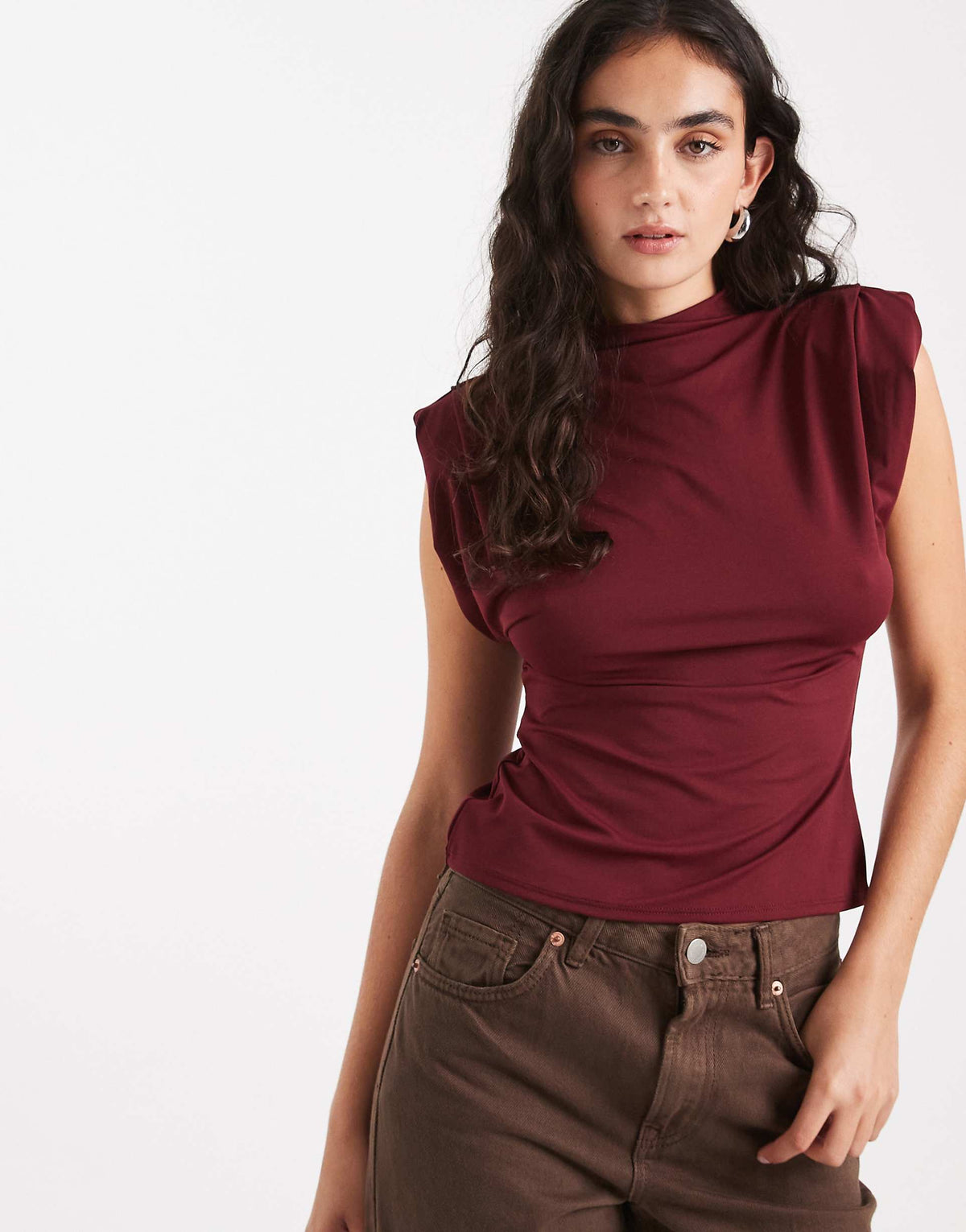 Sangria High Neck Top