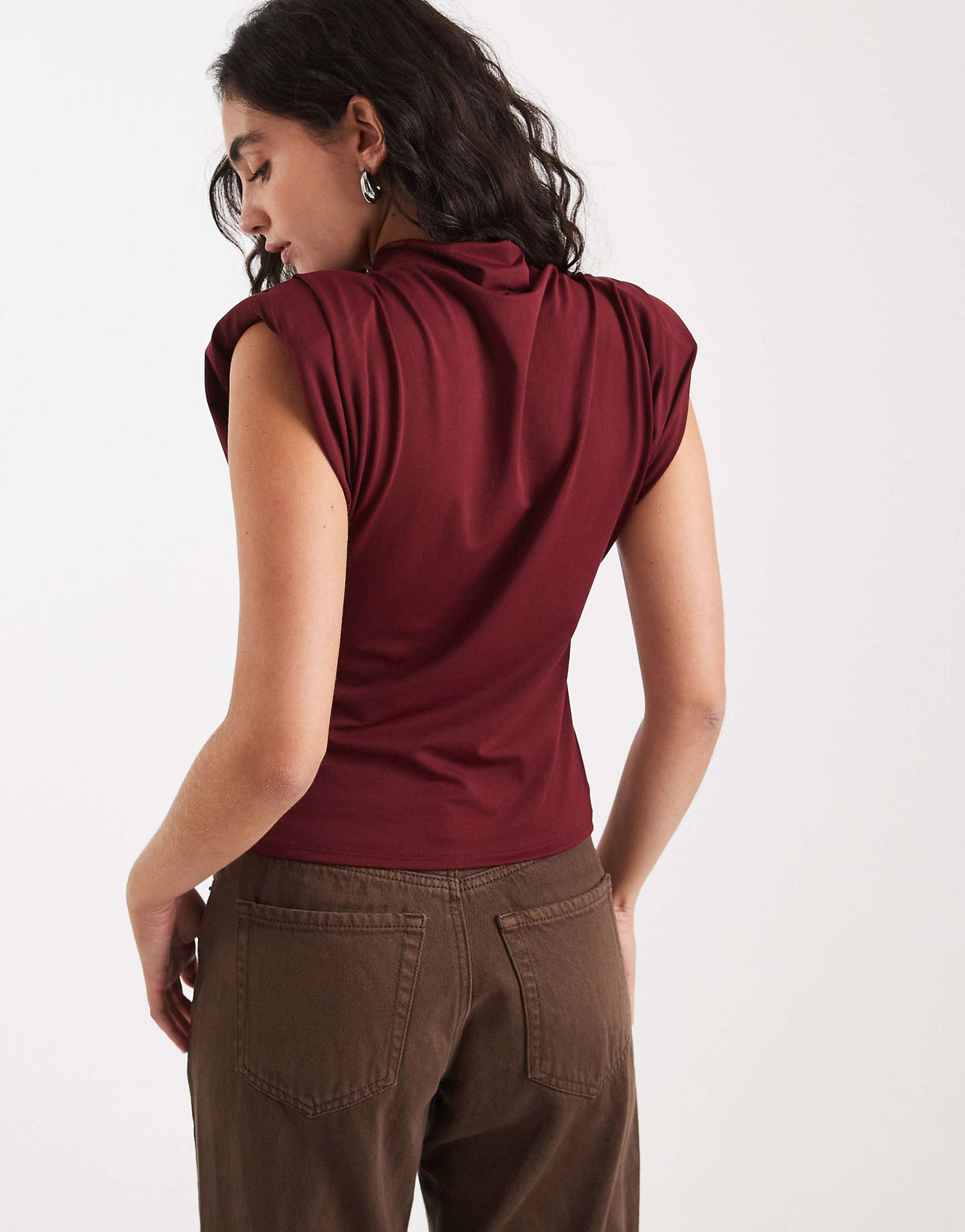 Sangria High Neck Top