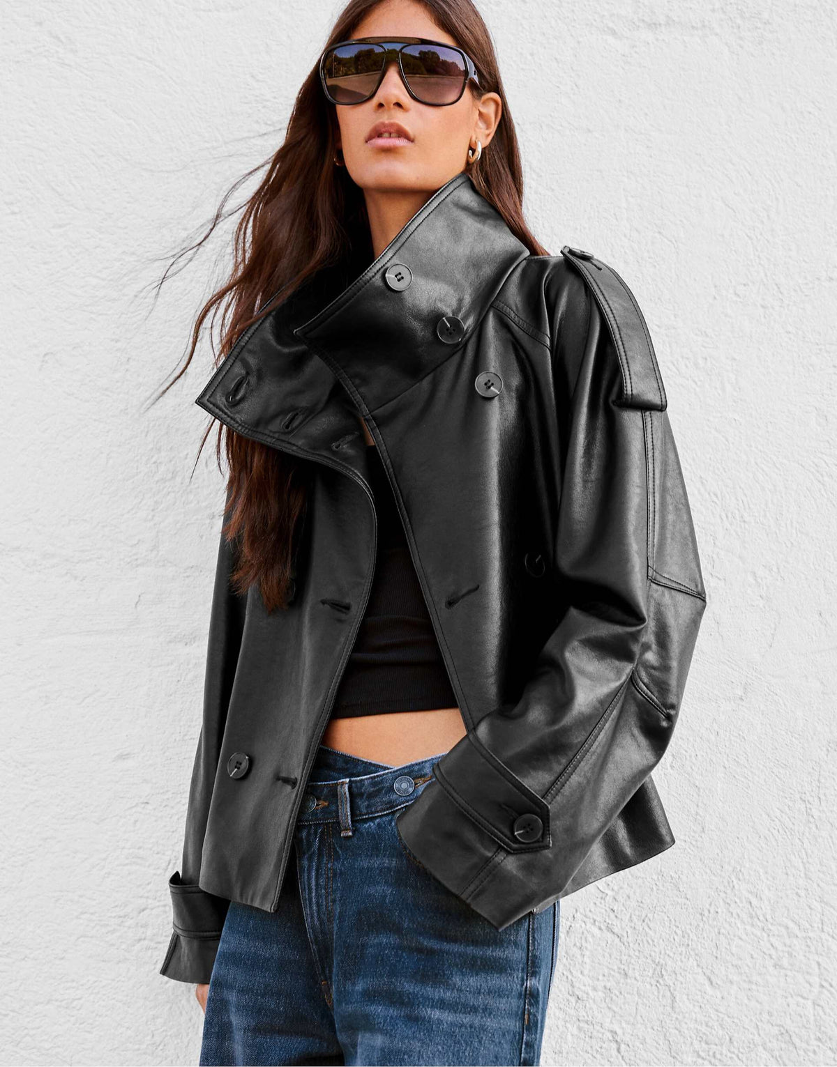 Ondrea Trench Jacket Black