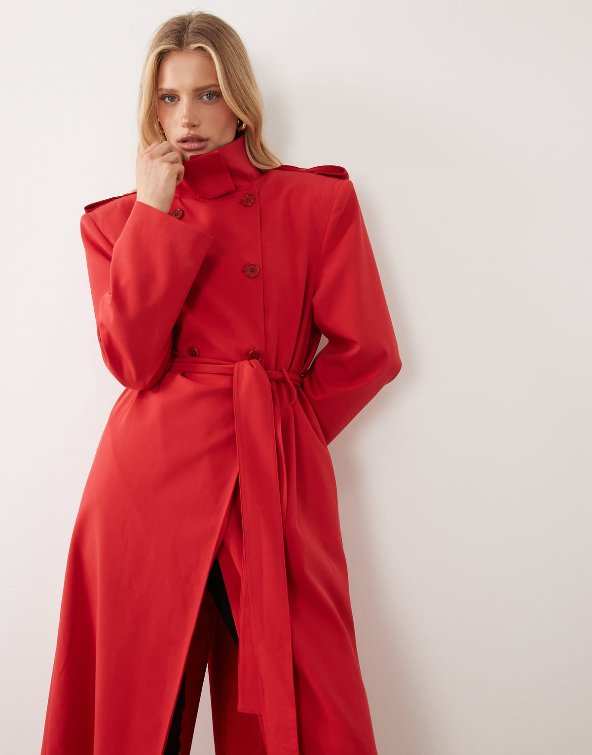 Carmine Trench Coat