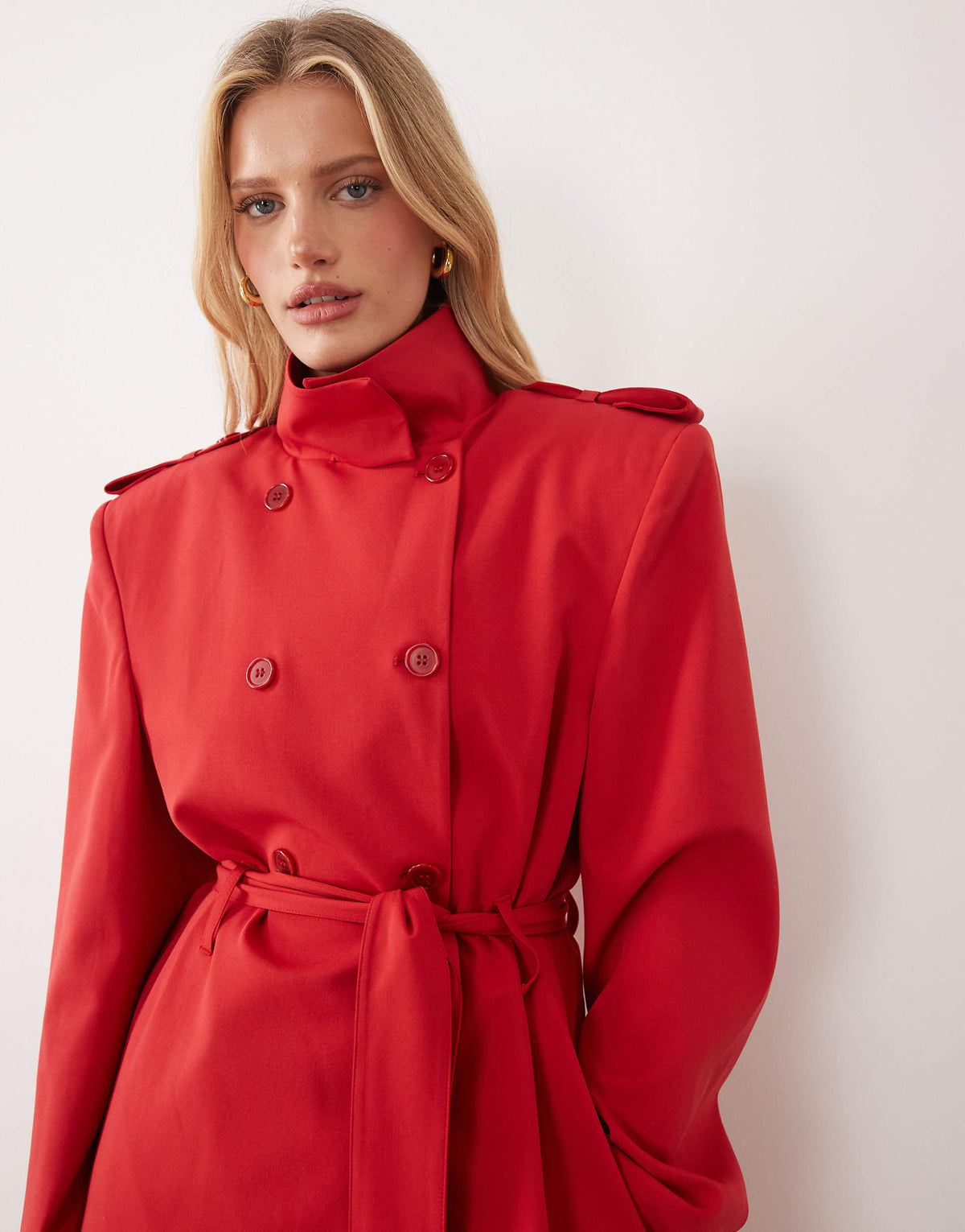 Carmine Trench Coat