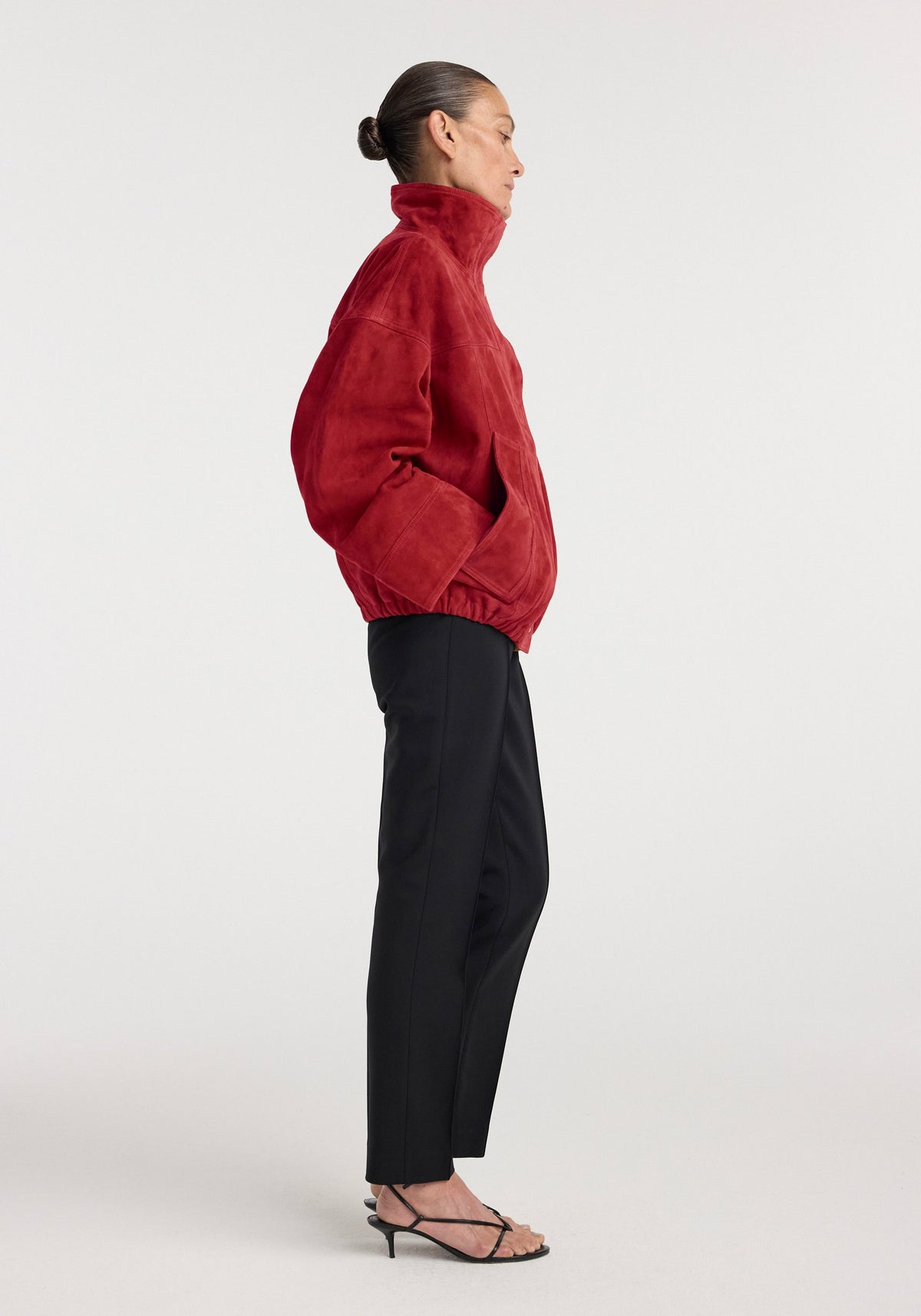 Roxie Suede Jacket Red