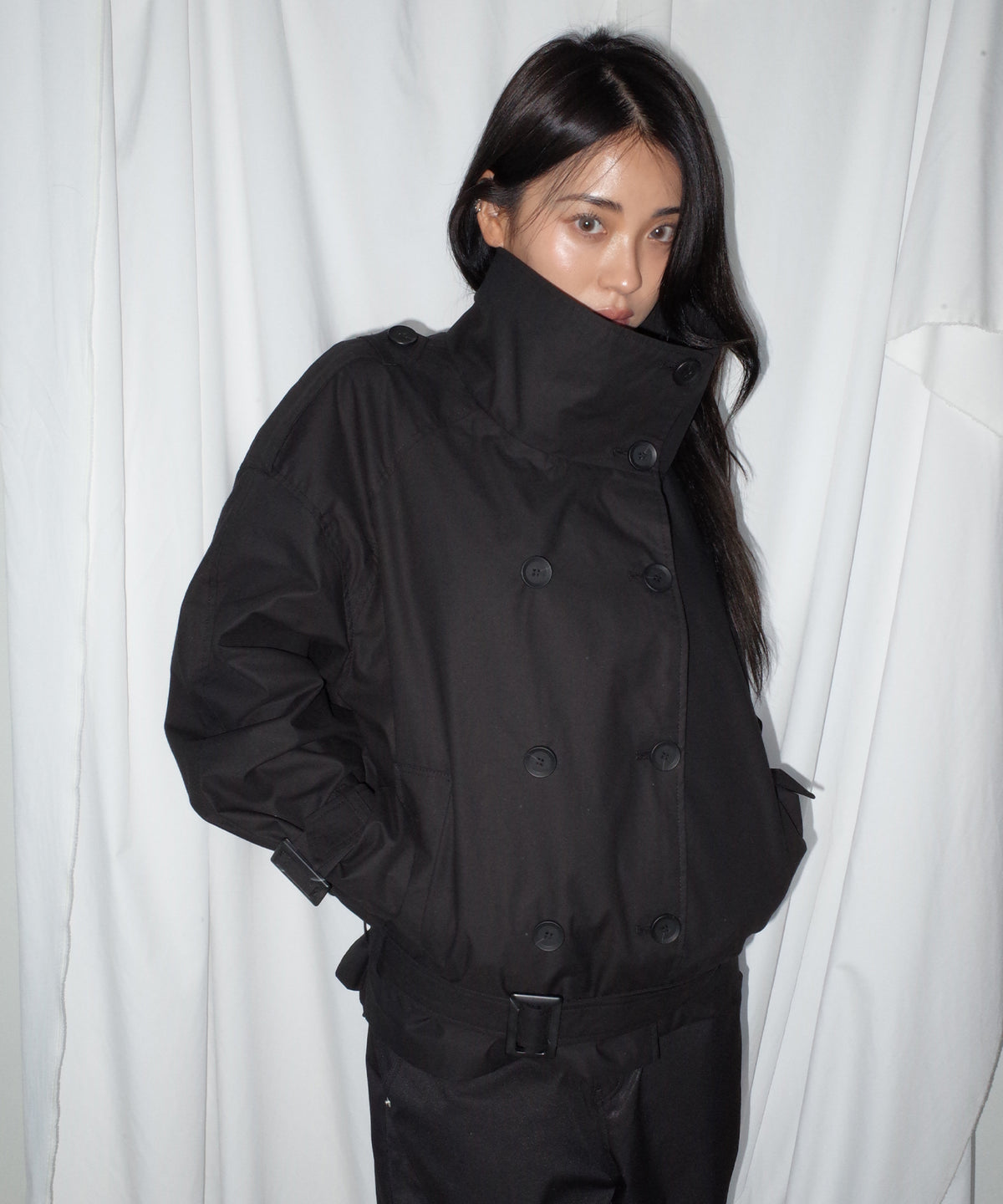 Hana Trench Jacket Black