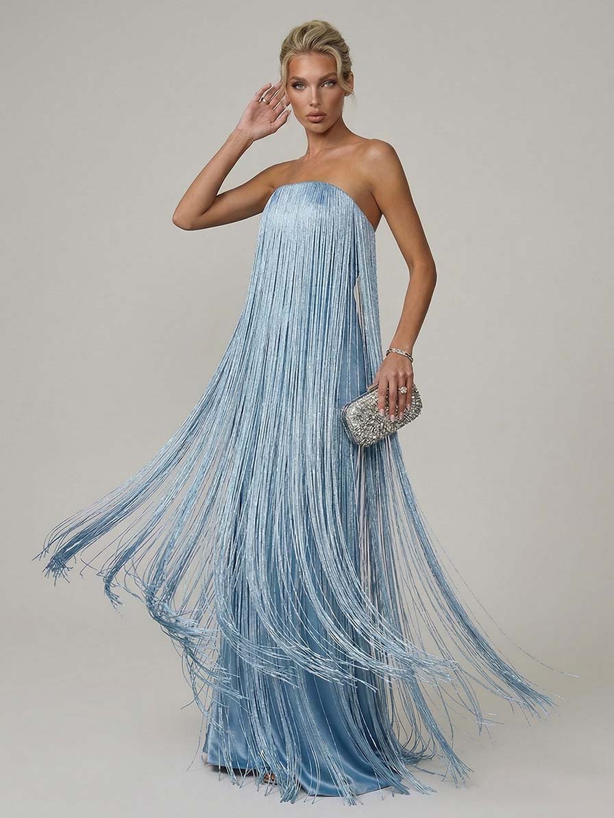 Odalynn Fringe Maxi Dress