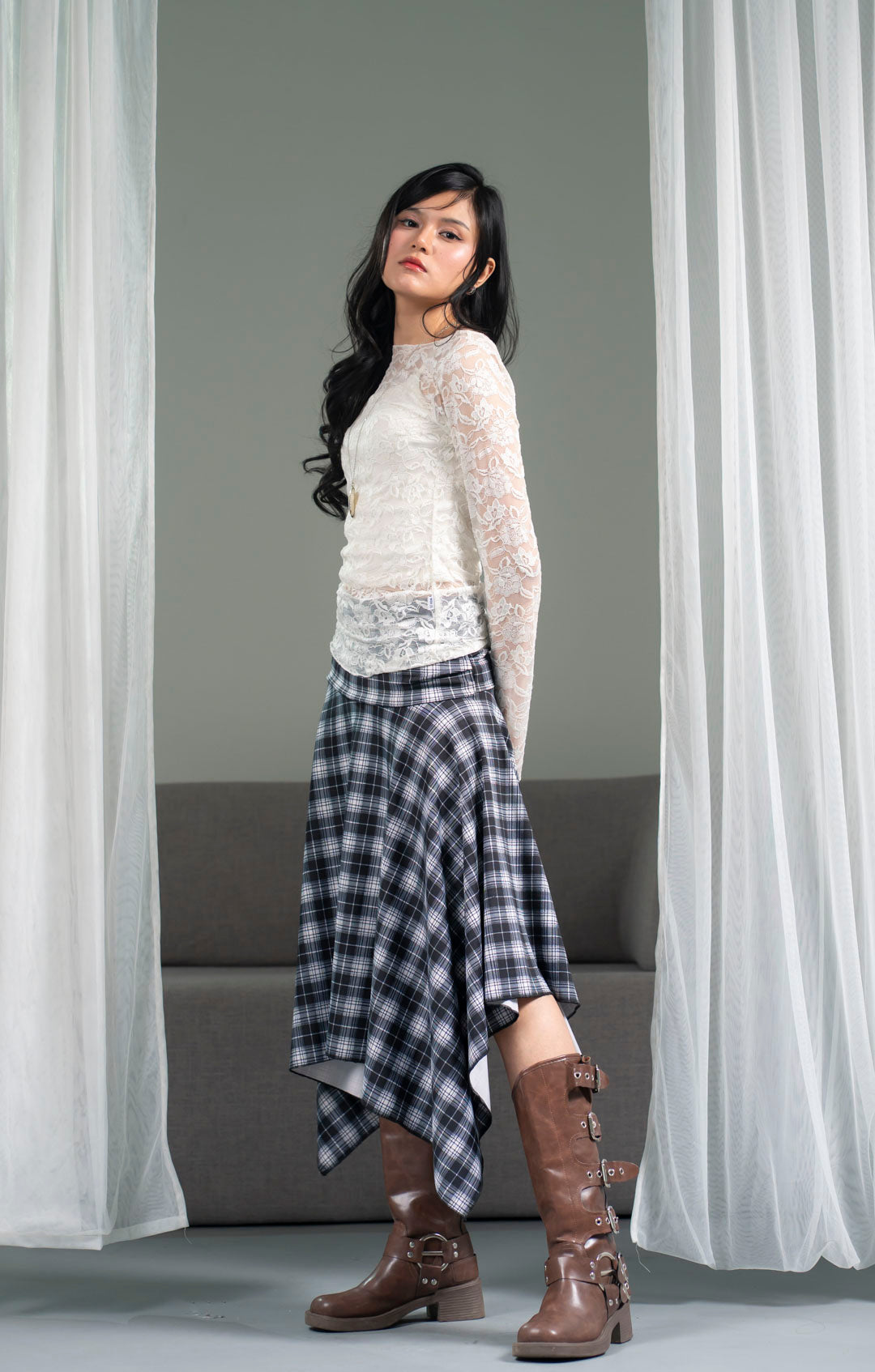 Fredrikke Plaid Skirt