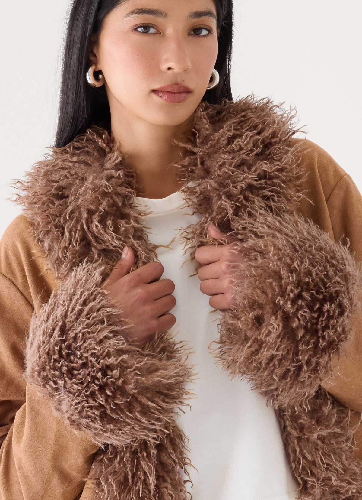 Katrijn Fur Trim Coat