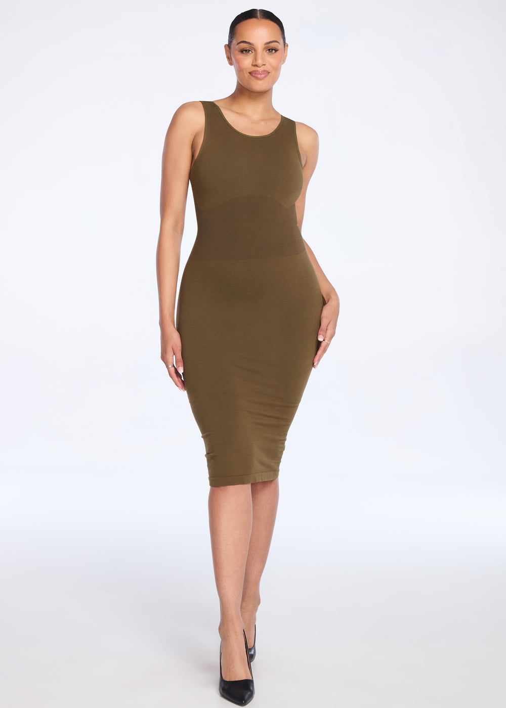 SecretSculpt Jersey Halter Midi Dress
