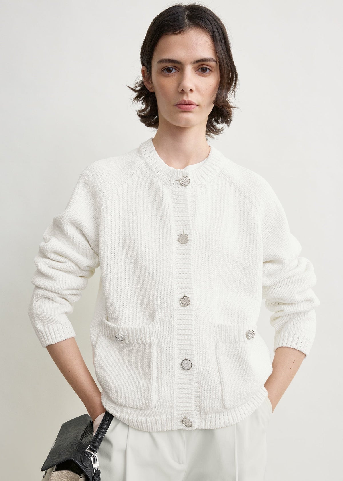 Ella Cardigan White