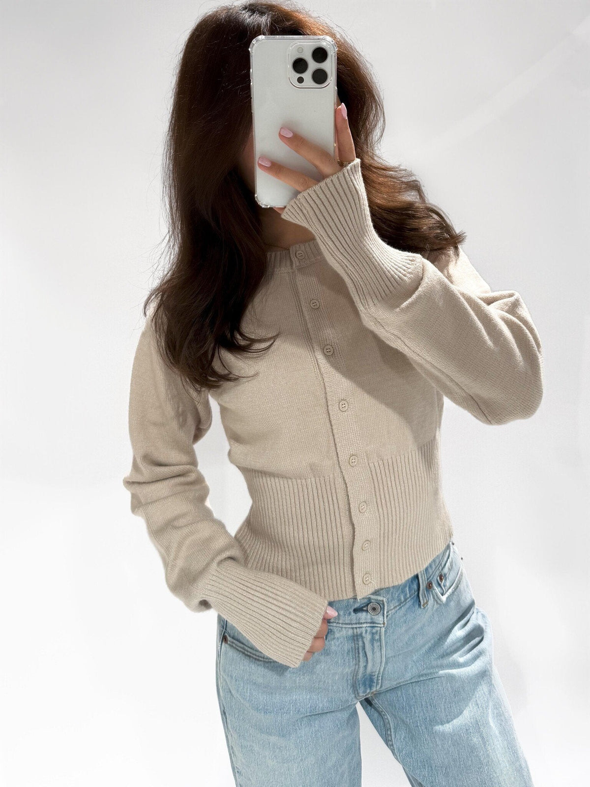Fenrisande Beige Cardigan