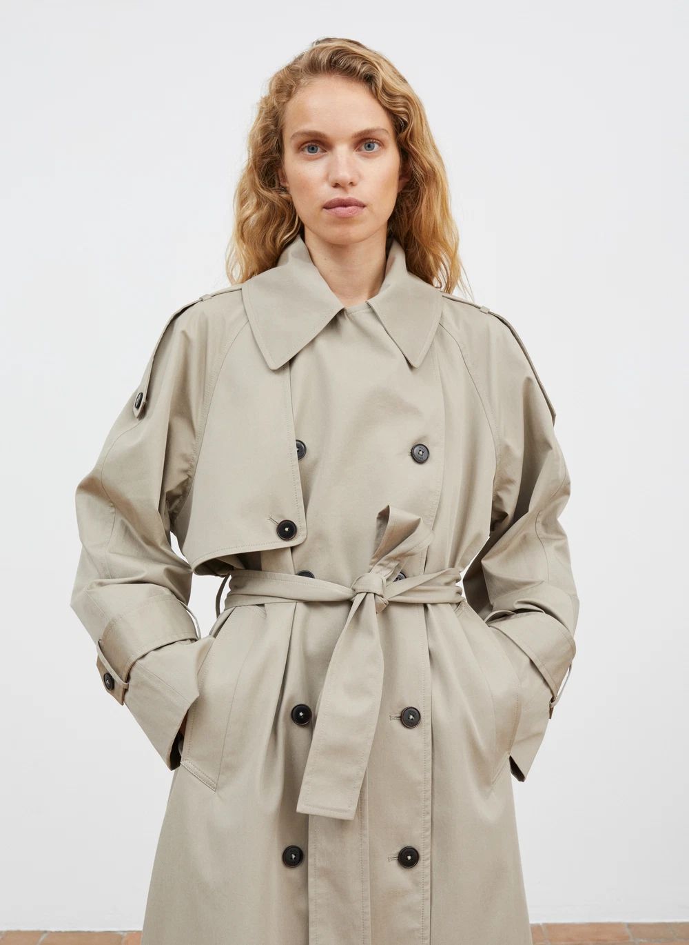 Moss Trench Coat Stone