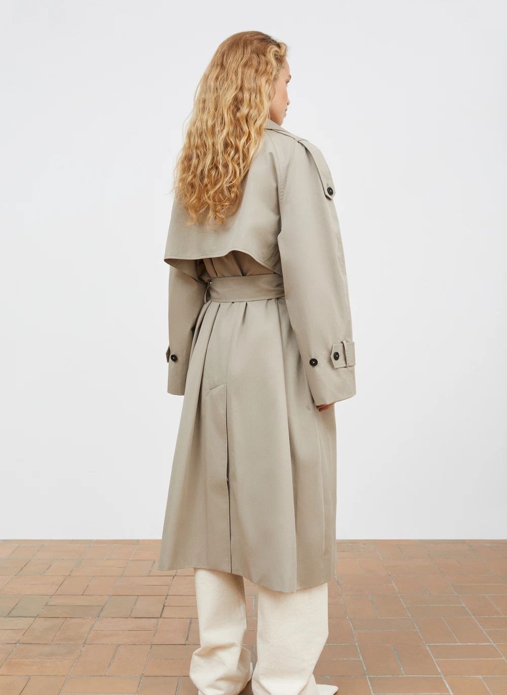 Moss Trench Coat Stone